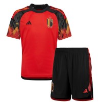 Belgien Hjemmebanesæt Børn VM 2022 Kortærmet (+ Korte bukser)